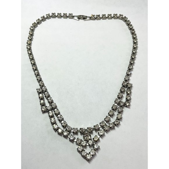 Vintage Rhinestone Collar Necklace